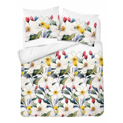 POŚCIEL 160x200 + 2X 70x80 kwiaty 5774a komplet BAWEŁNIANY