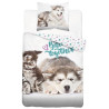 POŚCIEL 160x200 PIES 4541 KOT PSY świeci w nocy