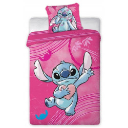 POŚCIEL LILO & STITCH 140x200 różowa lilo & stitch 01 bawełna