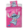 POŚCIEL LILO & STITCH 140x200 różowa lilo & stitch 01 bawełna