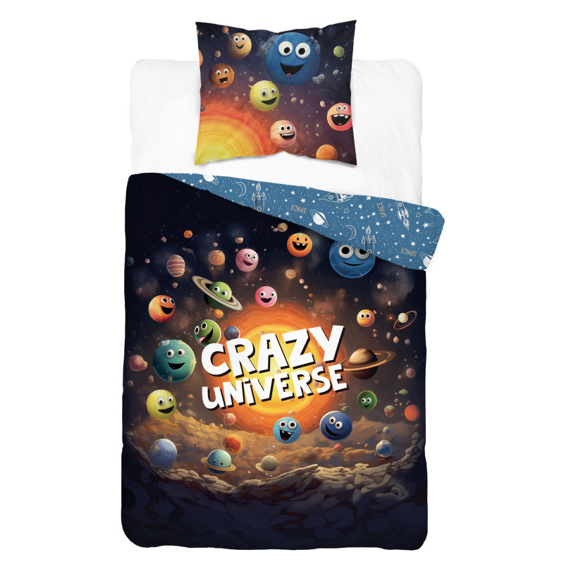 Pościel 140x200 KOSMOS PLANETY Crazy universe ŚWIECI W NOCY