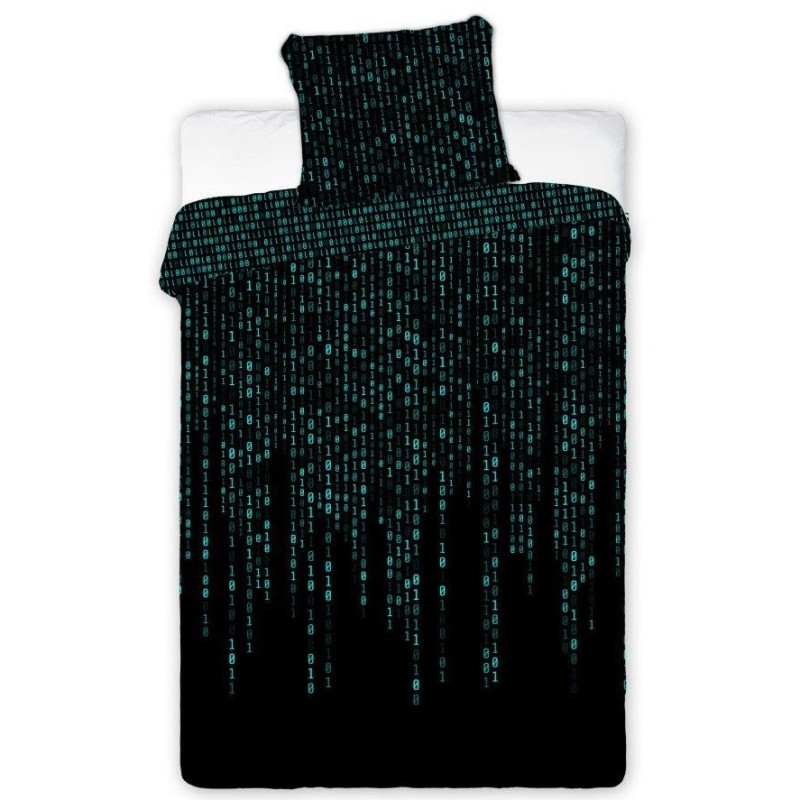 POŚCIEL 160x200 GAMER MATRIX  ŚWIECI W NOCY ŚWIECĄCA