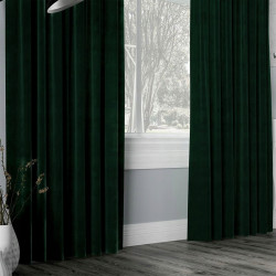 Zasłona na taśmie 140x250 zielona gotowa zieleń butelkowa welwetowa velvet