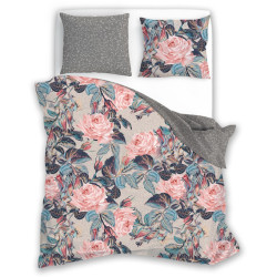 POŚCIEL bawełniana 160X200 KWIATY  FLOVERY 001