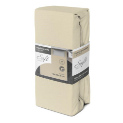 PRZEŚCIERADŁO Z GUMKĄ 140X200 KREMOWE