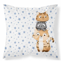 POSZEWKA NA PODUSZKĘ 40x40 kotki  51a
