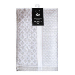 ŚCIERKA KUCHENNA ŻAKARDOWA BEŻOWA SZARA CARINO 019