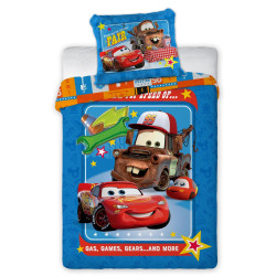 POŚCIEL 100X135 CARS AUTA AUTKA ZYGZAK DO ŁÓŻECZKA