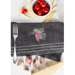 Komplet ręczników kuchennych 3szt 30x50 w pudełku winogrona PREZENT ŚCIERKI