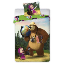 POŚCIEL 160x200 MASZA I NIEDŹWIEDŹ 035 dla dziecka dziecięca