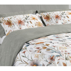 POŚCIEL 160x200 + 2x 70x80 bawełniana KWIATY  boho 06  komplet 3 częściowy liście