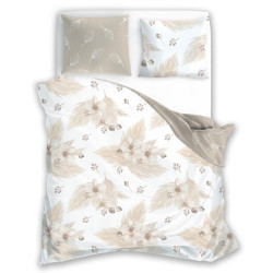 POŚCIEL 160x200 +2x70x80 bawełniana KWIATY boho 05 komplet 3 częściowy liście