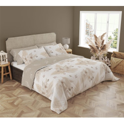 POŚCIEL 160x200 +2x70x80 bawełniana KWIATY boho 05 komplet 3 częściowy liście