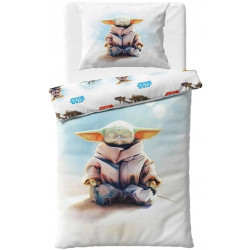 POŚCIEL 140x200 STAR WARS Baby Yoda GWIEZDNE WOJNY BAWEŁNIANA DLA DZIECKA