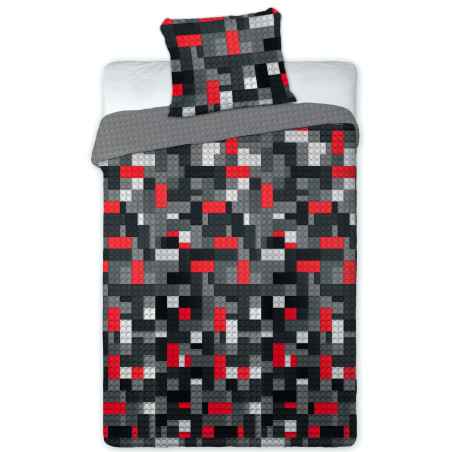 POŚCIEL 140x200 KLOCKI 025 GAMER dla dziecka dziecięca BAWEŁNIANA