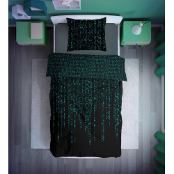 POŚCIEL 140x200 GAMER MATRIX dla dziecka dziecięca świecąca świeci w nocy
