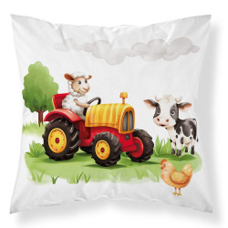 POSZEWKA NA PODUSZKĘ 40x40 traktor 47A farma NA JAŚKA dziecięca