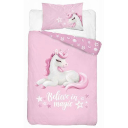 POŚCIEL DO ŁÓŻECZKA 100X135 jednorożec 5517A unicorn