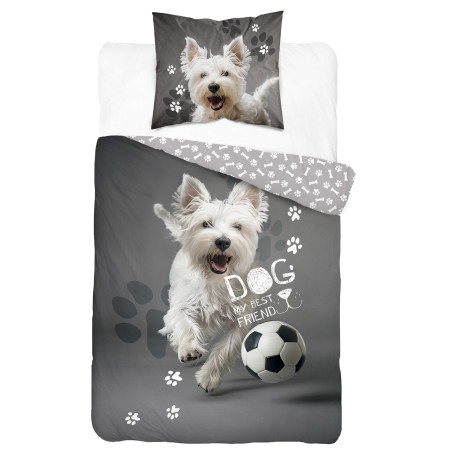 POŚCIEL 140x200 PSY pies 5205 a PIESKI ŚWIECI W NOCY