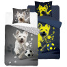 POŚCIEL 140x200 PSY pies 5205 a PIESKI ŚWIECI W NOCY