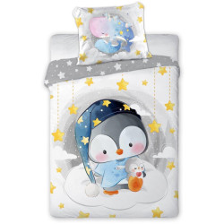 POŚCIEL do łóżeczka 100x135 PINGWINEK 06 niemowlęca