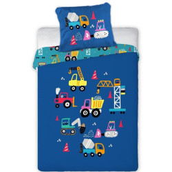 POŚCIEL DO ŁÓŻECZKA 100X135 AUTA POJAZDY 023
