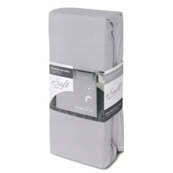 PRZEŚCIERADŁO Z GUMKĄ 90X200 jasno SZARE BAWEŁNIANE