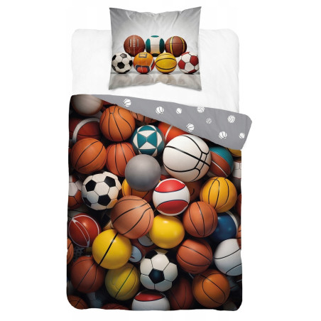 POŚCIEL 160x200 PIŁKI 5552A PIŁKA NOŻNA DLA KIBICA KOSZYKÓWKA PIŁKARSKA