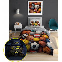 POŚCIEL 160x200 PIŁKI 5552A PIŁKA NOŻNA DLA KIBICA KOSZYKÓWKA PIŁKARSKA