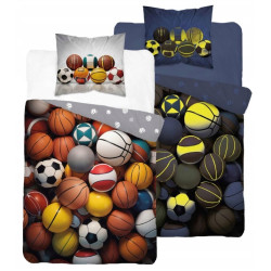 POŚCIEL 160x200 PIŁKI 5552A PIŁKA NOŻNA DLA KIBICA KOSZYKÓWKA PIŁKARSKA