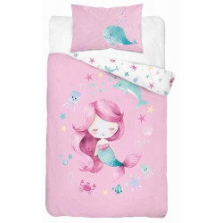 POŚCIEL DO ŁÓŻECZKA 100X135 SYRENKA 5512A dziecięca