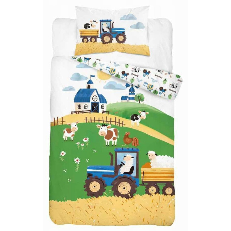 POŚCIEL DO ŁÓŻECZKA 100X135 traktor 5513b FARMA