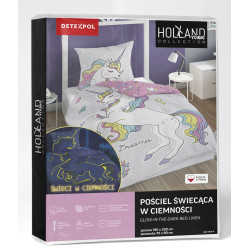 POŚCIEL 160x200 JEDNOROŻEC 4031A ŚWIECI ŚWIECĄCA