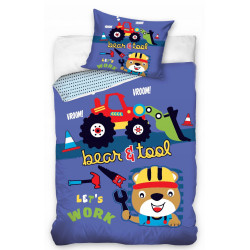 POŚCIEL 140x200 KOPARKA 06 BUDOWA bawełna