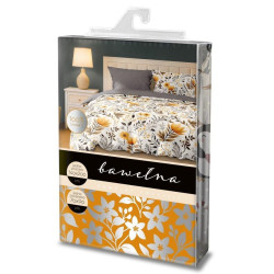 POŚCIEL 140x200 + 70x90 KWIATY GUSTO 004 komplet BAWEŁNIANY