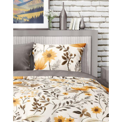 POŚCIEL 140x200 + 70x90 KWIATY GUSTO 004 komplet BAWEŁNIANY