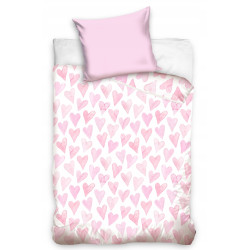 Pościel 140x200 SERCA 037 dziewczęca dla dziewczynki serce