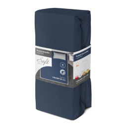 PRZEŚCIERADŁO Z GUMKĄ 160X200 granatowe 4029 niebieskie BAWEŁNIANE