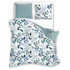 POŚCIEL 160x200 + 2x 70x80 KWIATY komplet elegancka liście 03