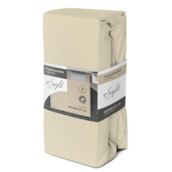 PRZEŚCIERADŁO Z GUMKĄ 180X200 KREMOWE BEŻOWE BEŻ GŁADKIE