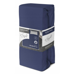 PRZEŚCIERADŁO Z GUMKĄ 220X200 granatowe niebieskie GŁADKIE BAWEŁNIANE