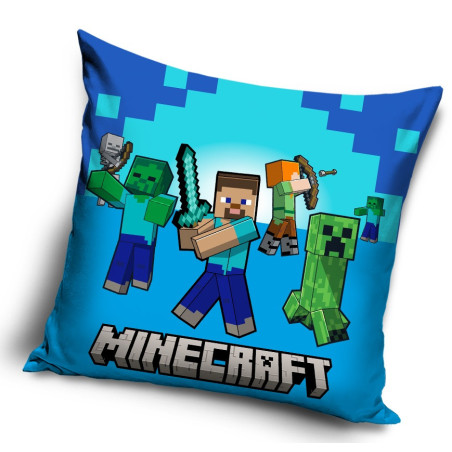 POSZEWKA NA PODUSZKĘ 40x40 MINECRAFT 750 dziecięca welwet STEVE