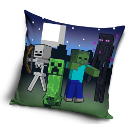 POSZEWKA NA PODUSZKĘ 40x40 MINECRAFT 729 dziecięca welwet