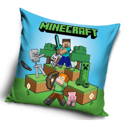 POSZEWKA NA PODUSZKĘ 40x40 MINECRAFT 724 dziecięca welwet STEVE